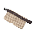 Shoulder Bag Waist Pouch Dark Brown Monogrammed Canvas