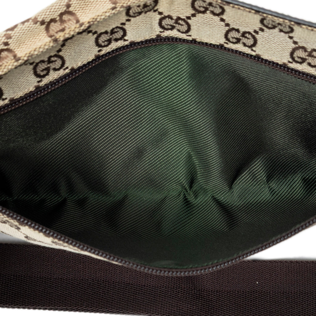 Shoulder Bag Waist Pouch Dark Brown Monogrammed Canvas