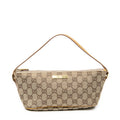 Handbag Boat Pochette Beige Monogrammed Canvas