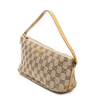 Handbag Boat Pochette Beige Monogrammed Canvas