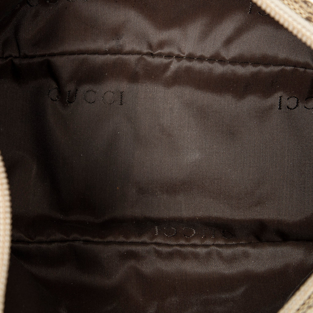 Handbag Boat Pochette Beige Monogrammed Canvas