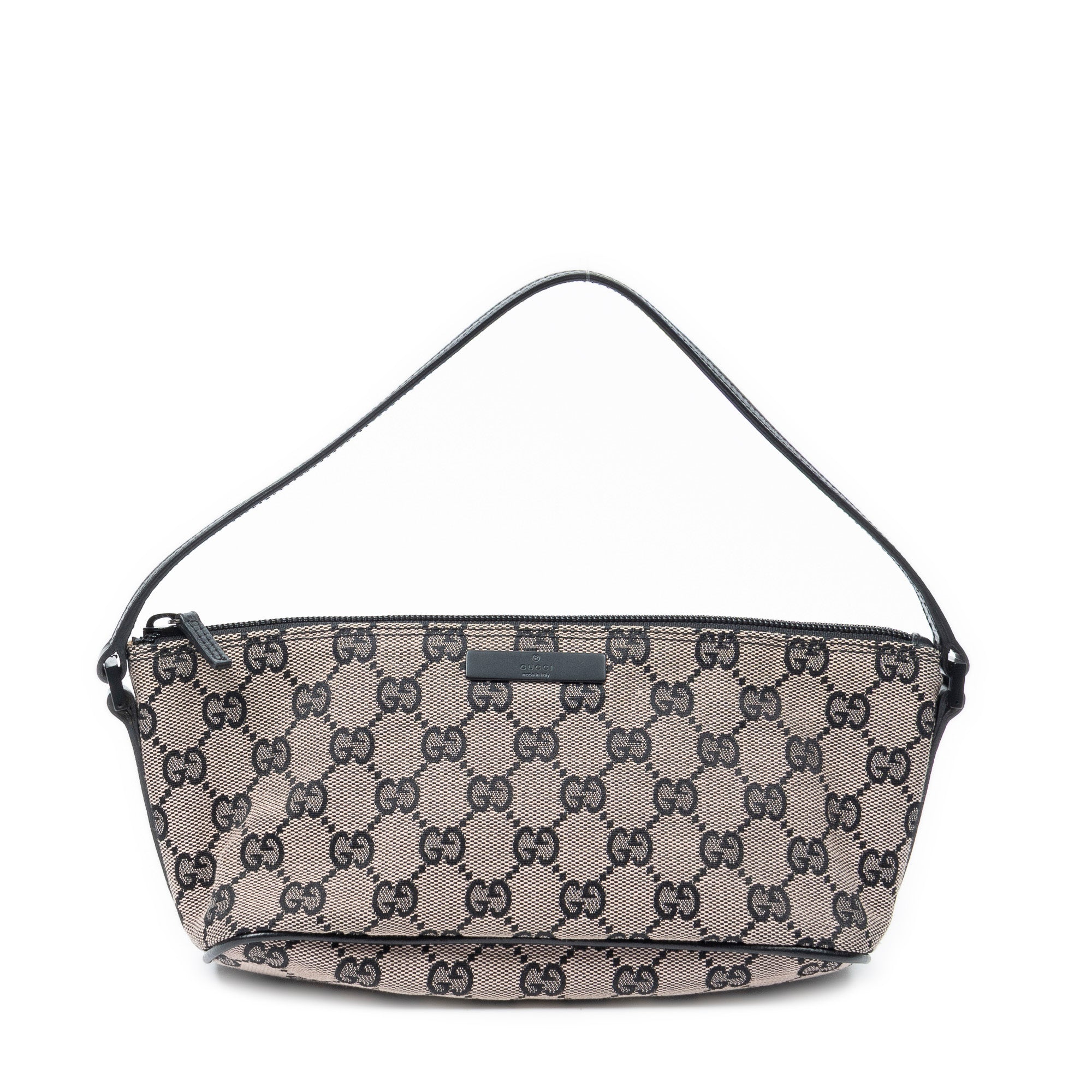 Shoulder Bag Boat Pochette Beige Monogrammed Canvas