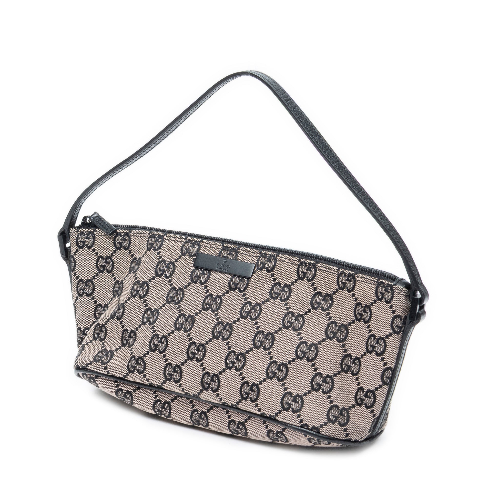 Shoulder Bag Boat Pochette Beige Monogrammed Canvas