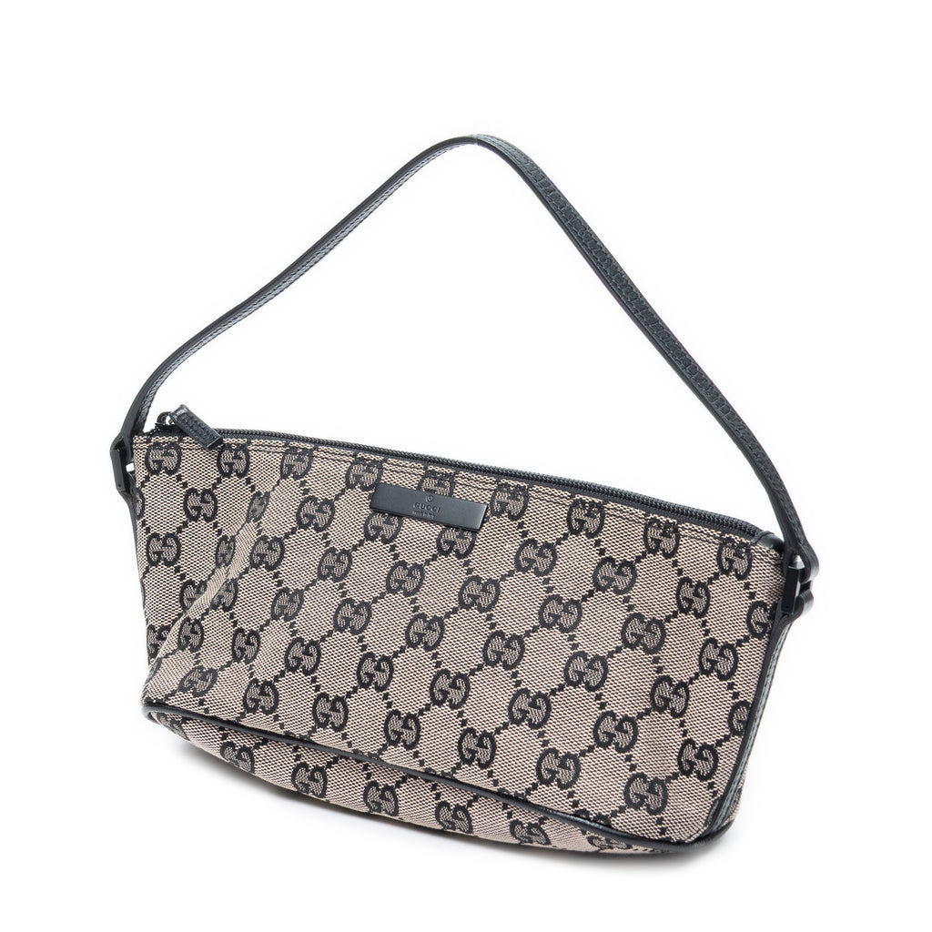 Shoulder Bag Boat Pochette Beige Monogrammed Canvas