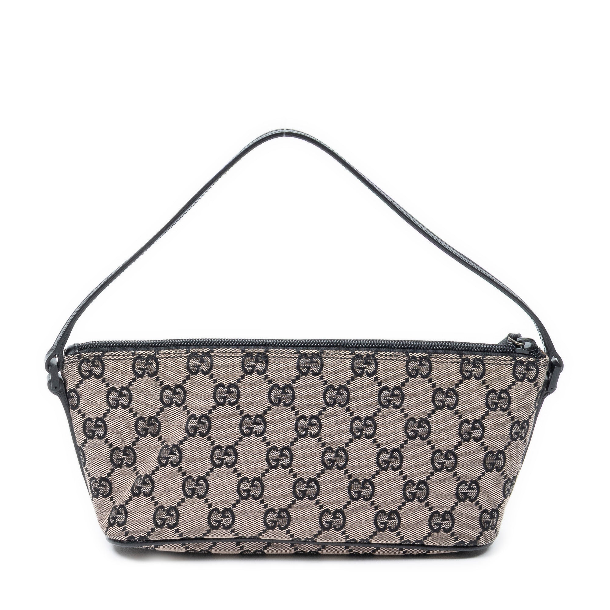 Shoulder Bag Boat Pochette Beige Monogrammed Canvas
