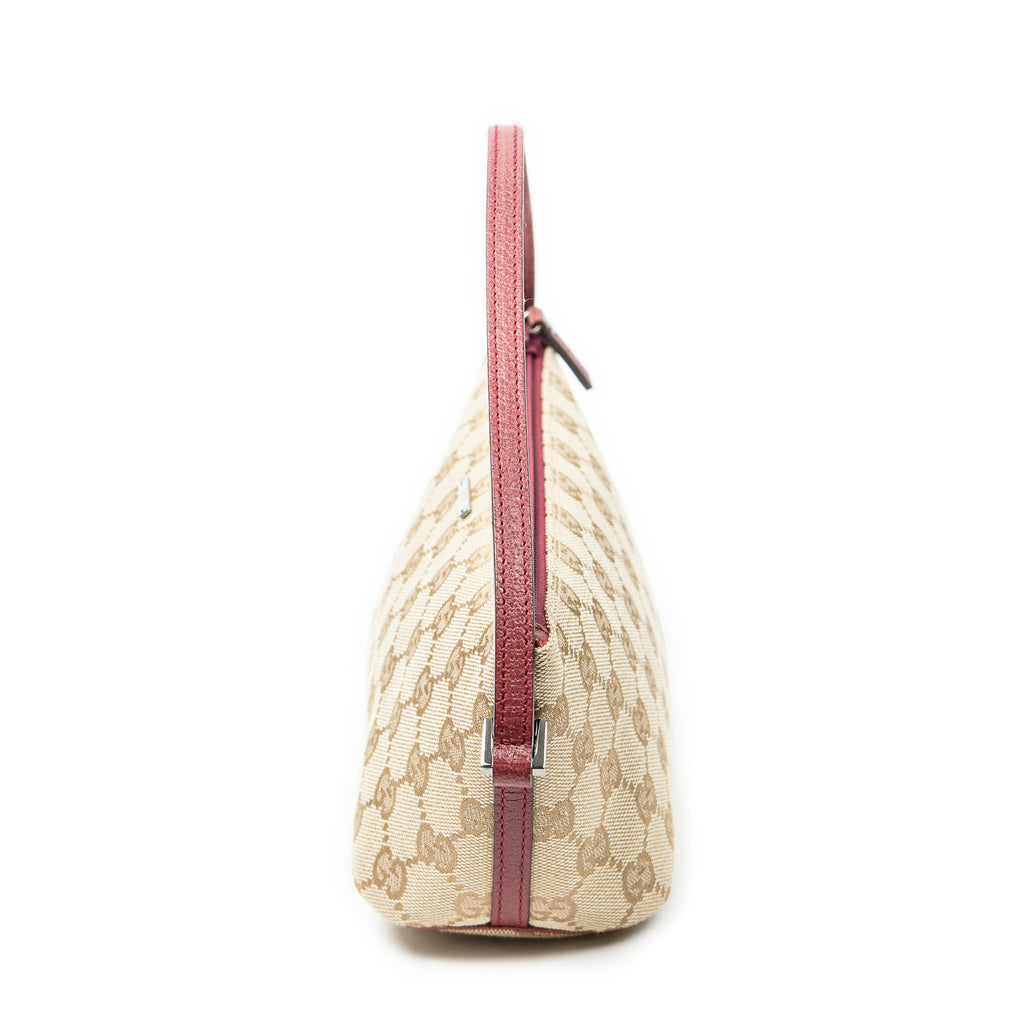 Shoulder Bag Boat Pochette Beige Monogrammed Canvas