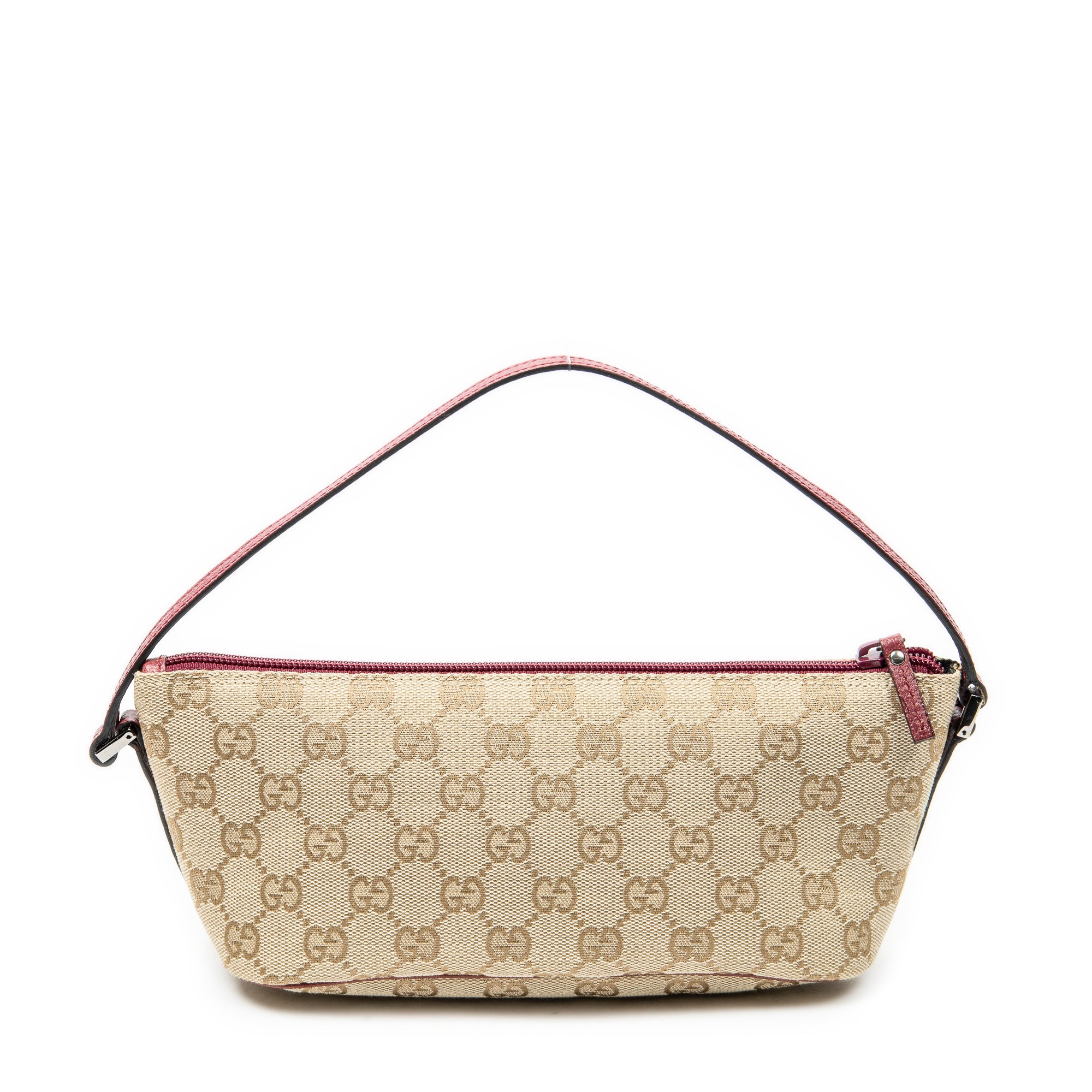 Shoulder Bag Boat Pochette Beige Monogrammed Canvas
