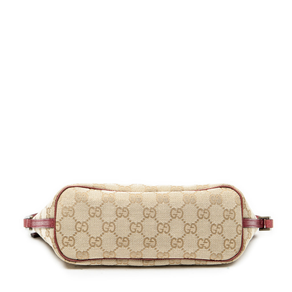 Shoulder Bag Boat Pochette Beige Monogrammed Canvas