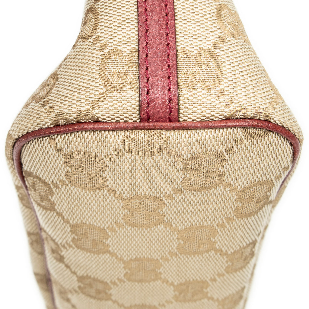 Shoulder Bag Boat Pochette Beige Monogrammed Canvas