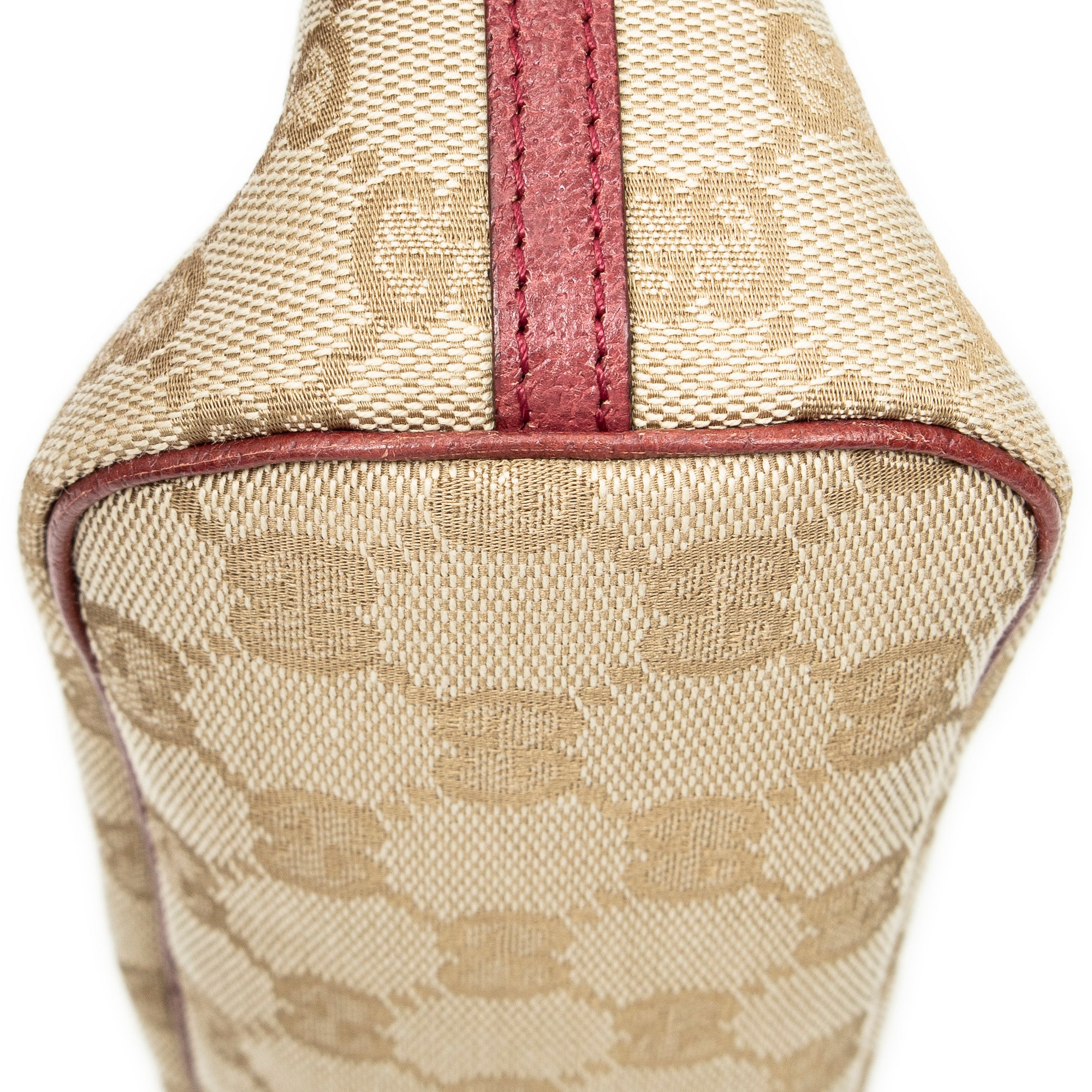 Shoulder Bag Boat Pochette Beige Monogrammed Canvas
