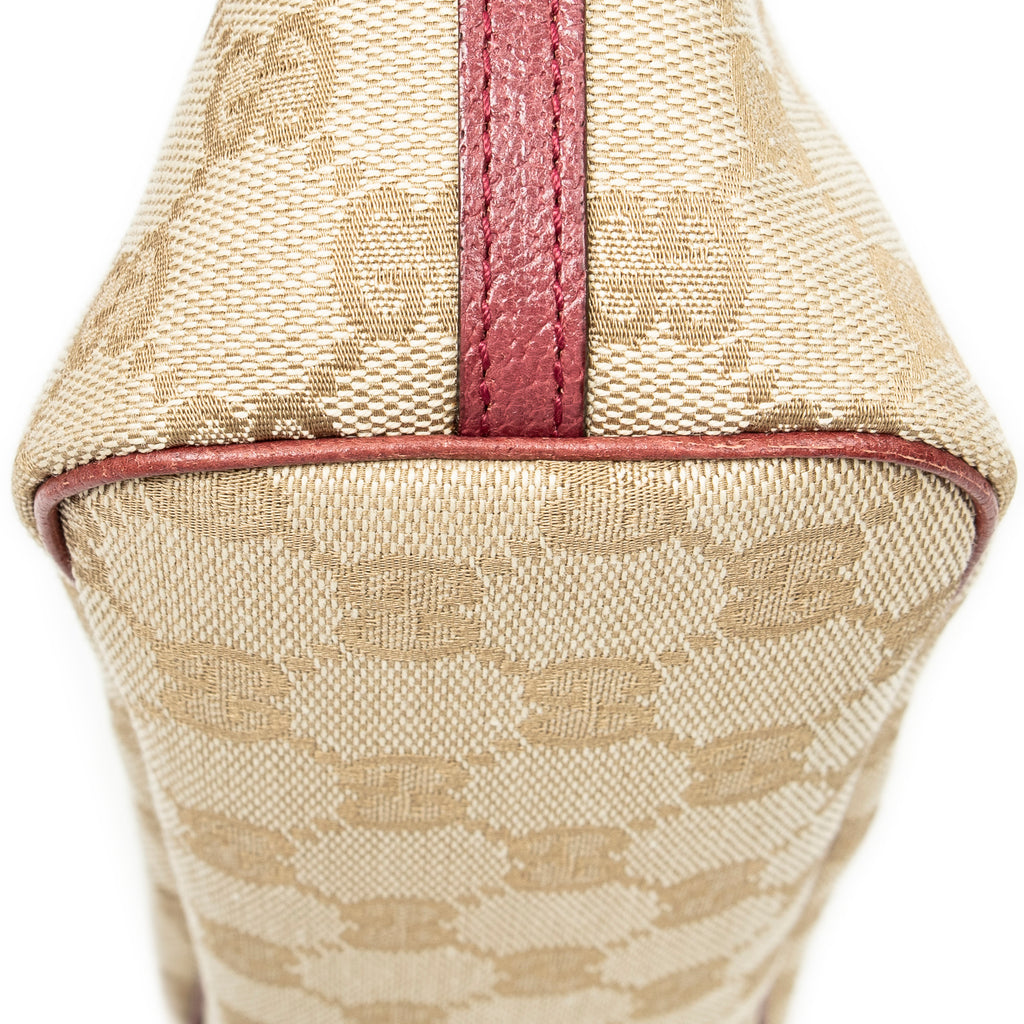 Shoulder Bag Boat Pochette Beige Monogrammed Canvas