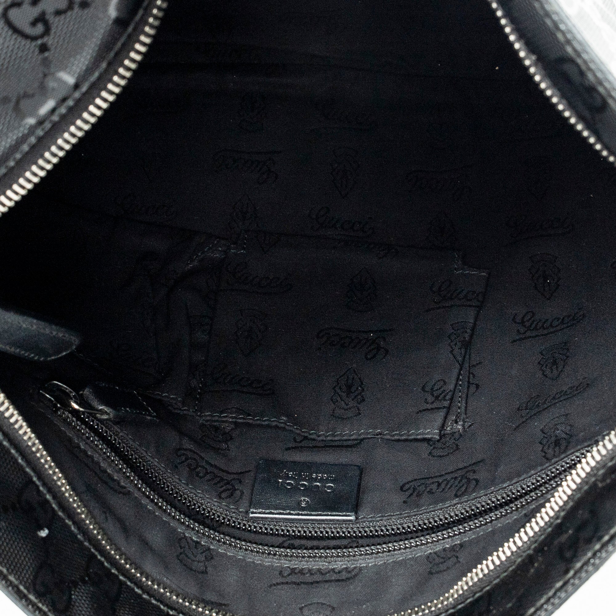 Shoulder Bag Medium Web 500 Messenger Black Guccissima Imprint Coated Canvas