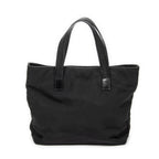 Sac cabas double poche en toile de nylon noire