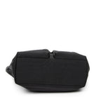 Handbag Double Pocket Tote Black Nylon Canvas