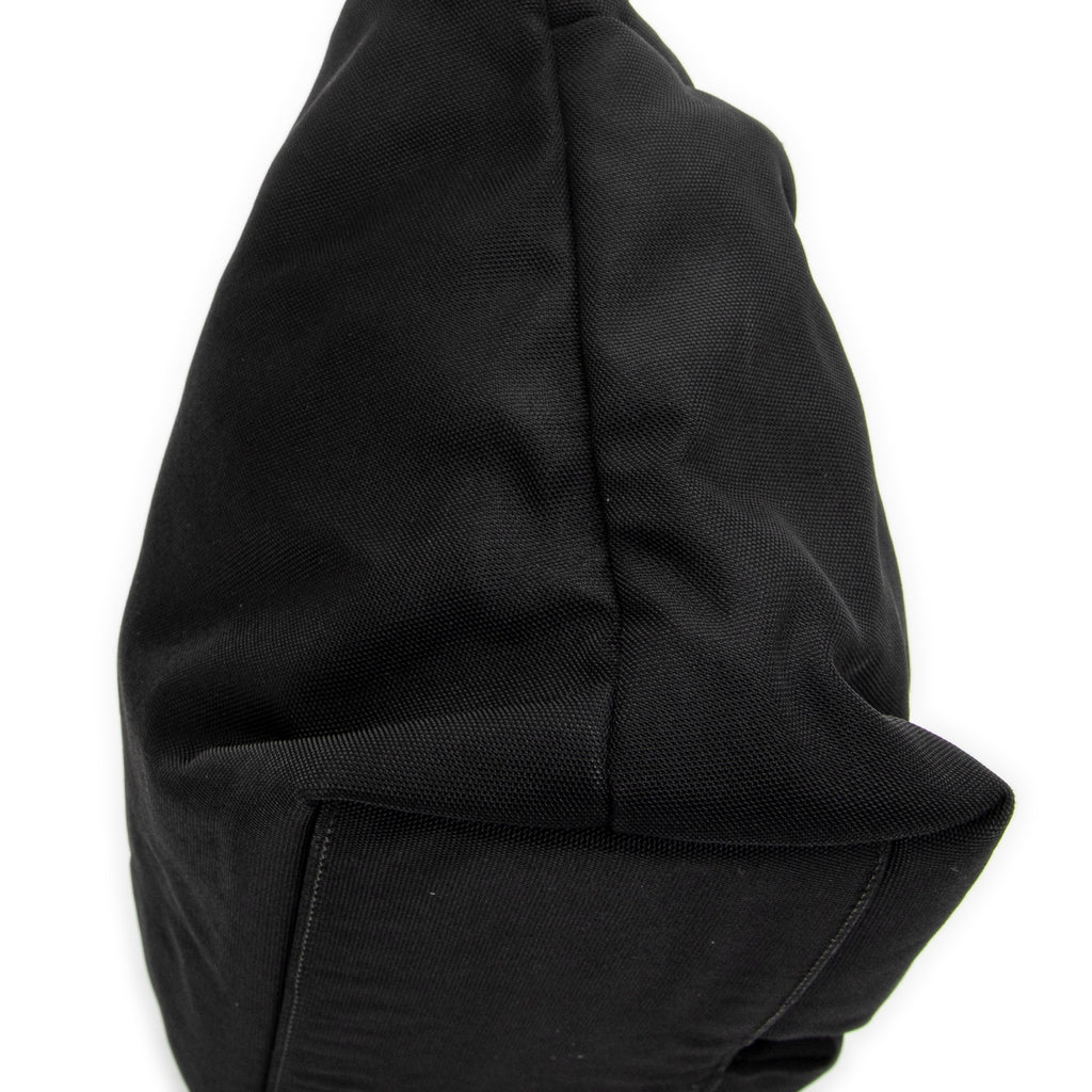 Sac cabas double poche en toile de nylon noire