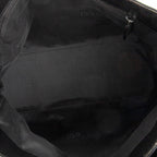 Handbag Double Pocket Tote Black Nylon Canvas