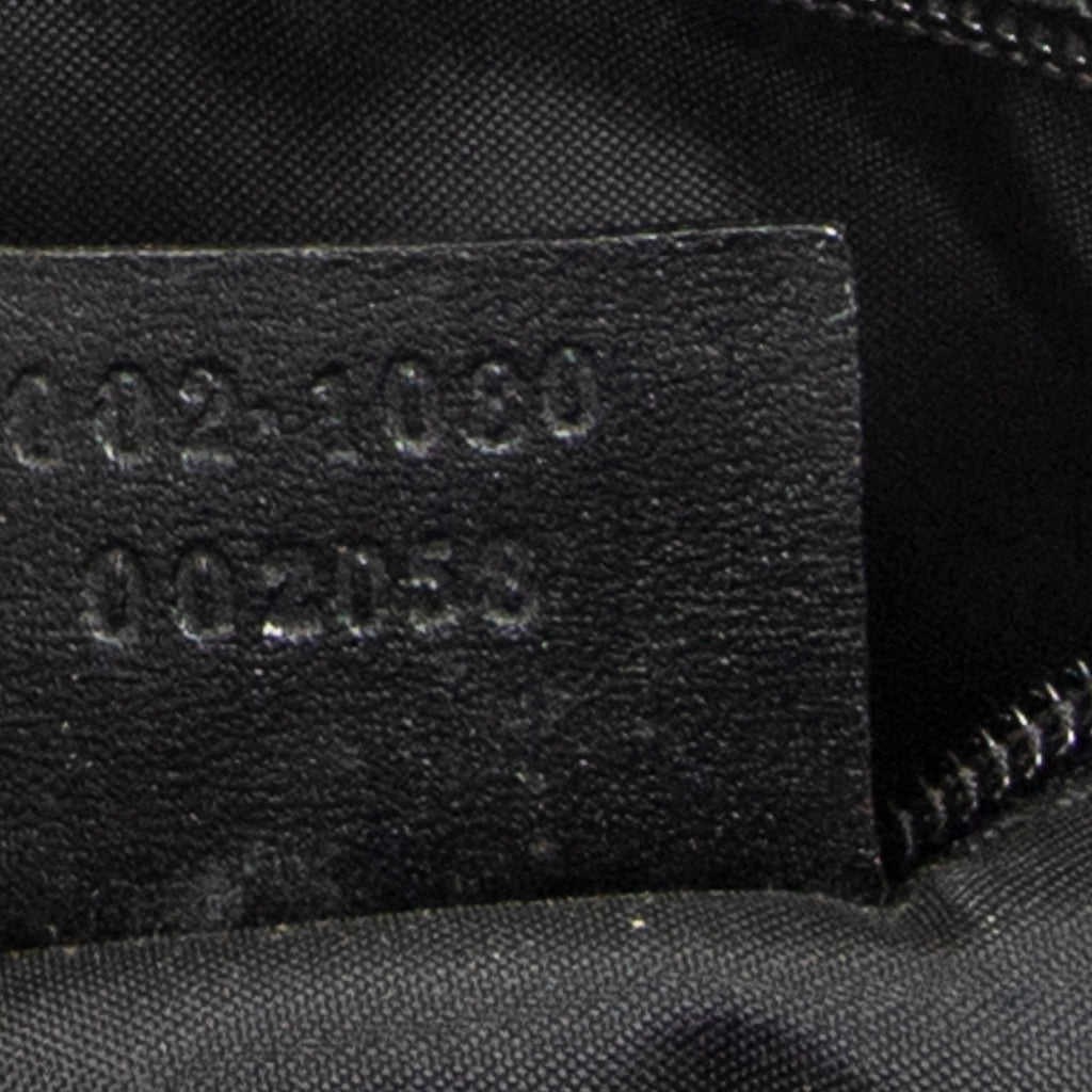 Handbag Double Pocket Tote Black Nylon Canvas