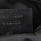 Handbag Double Pocket Tote Black Nylon Canvas
