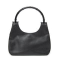 Shoulder Bag Bamboo Hobo Black Textured Leather