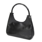 Shoulder Bag Bamboo Hobo Black Textured Leather