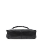 Shoulder Bag Bamboo Hobo Black Textured Leather