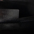 Shoulder Bag Bamboo Hobo Black Textured Leather