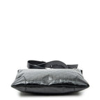 Shoulder Bag Zip Lock Messenger Black Guccissima Leather
