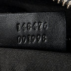 Shoulder Bag Zip Lock Messenger Black Guccissima Leather