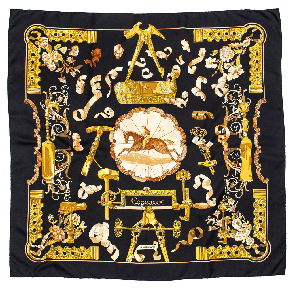Scarf Scarf Black 100% Twill Silk
