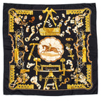 Scarf Scarf Black 100% Twill Silk