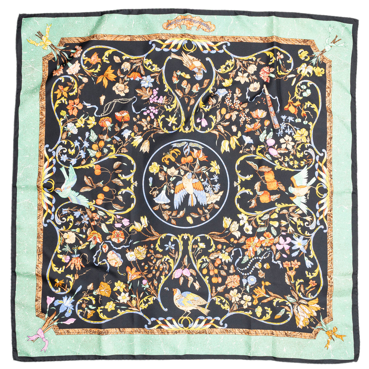 Scarf Scarf Black 100% Twill Silk