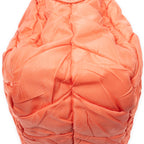 Shoulder Bag Quilted Zip Hobo Orange Quilted Nylon Canvas