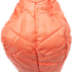 Shoulder Bag Quilted Zip Hobo Orange Quilted Nylon Canvas