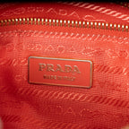 Shoulder Bag Quilted Zip Hobo Orange Quilted Nylon Canvas