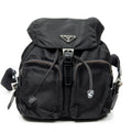 Backpack Small Drawstring Backpack Black Nylon Canvas
