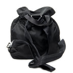 Backpack Small Drawstring Backpack Black Nylon Canvas