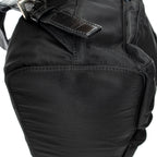 Backpack Small Drawstring Backpack Black Nylon Canvas