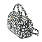Shoulder Bag Baby Duffle Black Star Print Calfskin Leather
