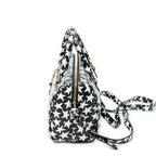 Shoulder Bag Baby Duffle Black Star Print Calfskin Leather