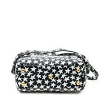 Shoulder Bag Baby Duffle Black Star Print Calfskin Leather
