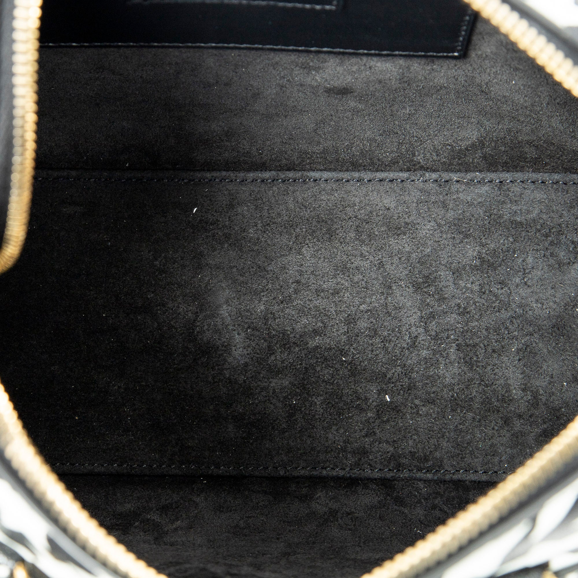Shoulder Bag Baby Duffle Black Star Print Calfskin Leather