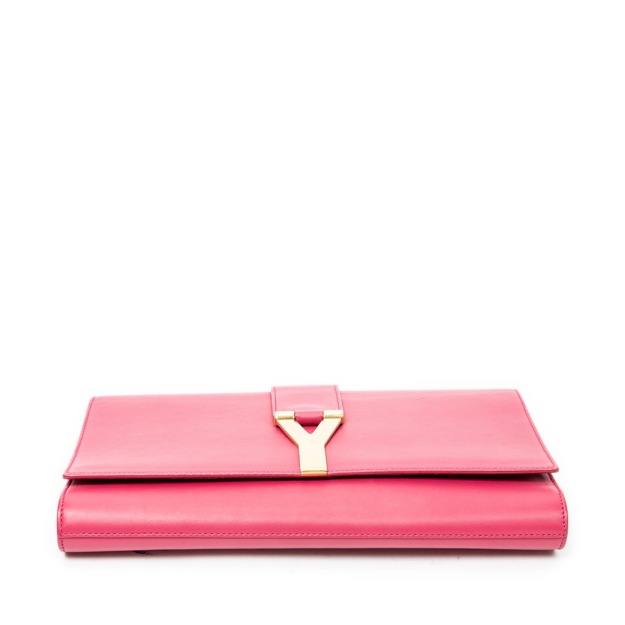 Clutch Ligne Y Clutch Pink Calfskin Leather