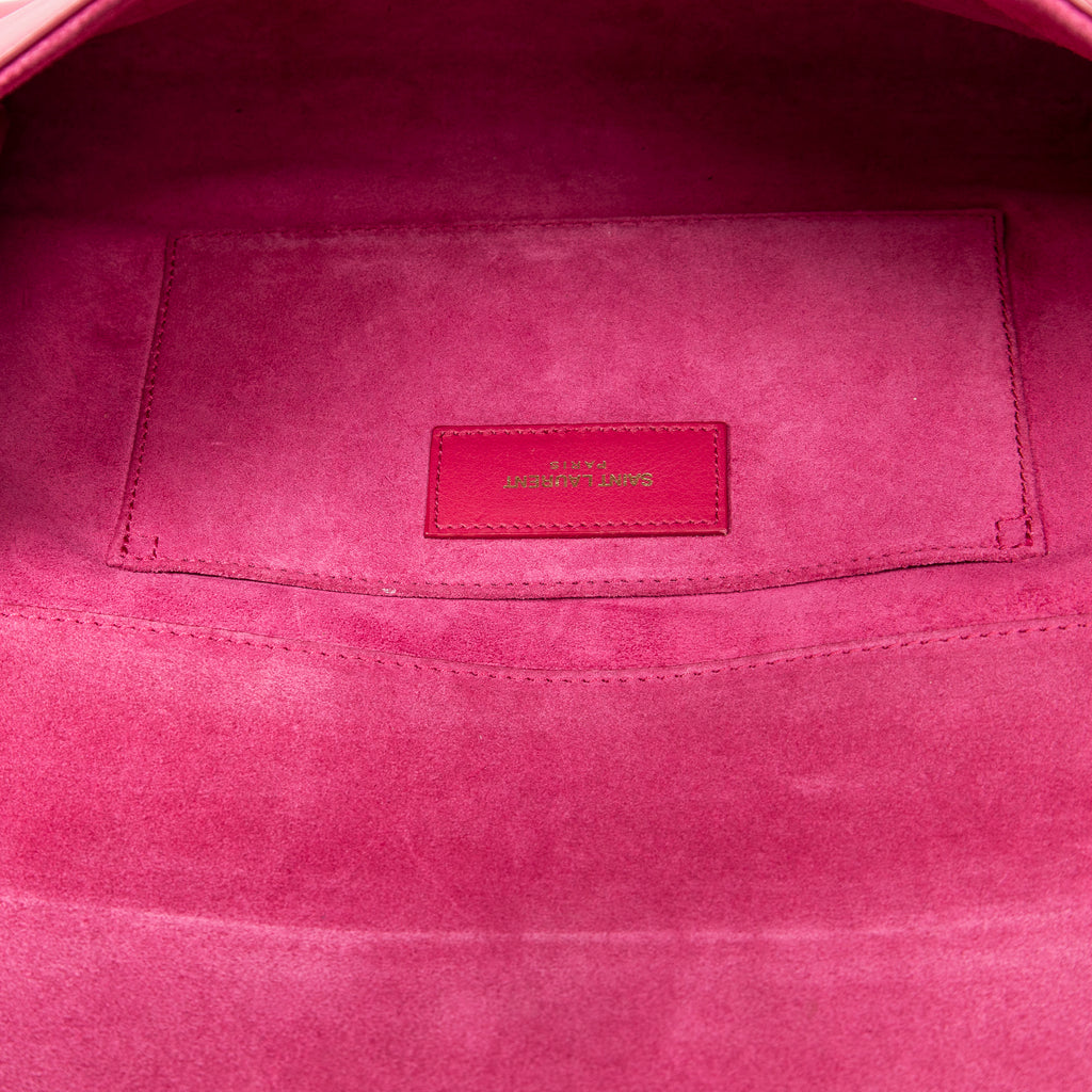 Clutch Ligne Y Clutch Pink Calfskin Leather