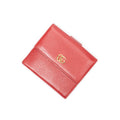Wallet GG Marmont Compact Wallet Red Grained Calfskin Leather