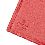 Wallet GG Marmont Compact Wallet Red Grained Calfskin Leather