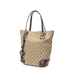 Shoulder Bag GG Charm Vertical Tote Beige Monogrammed Canvas