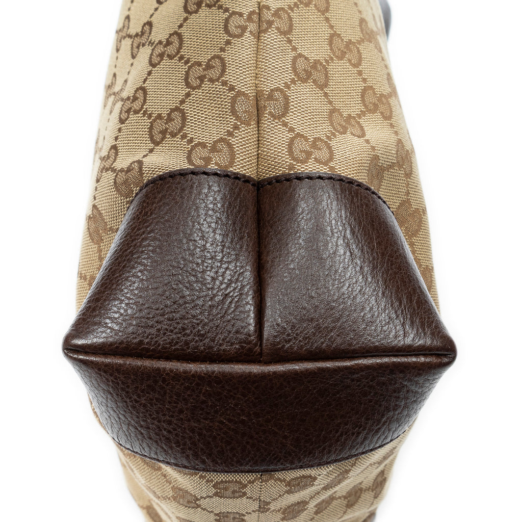 Shoulder Bag GG Charm Vertical Tote Beige Monogrammed Canvas