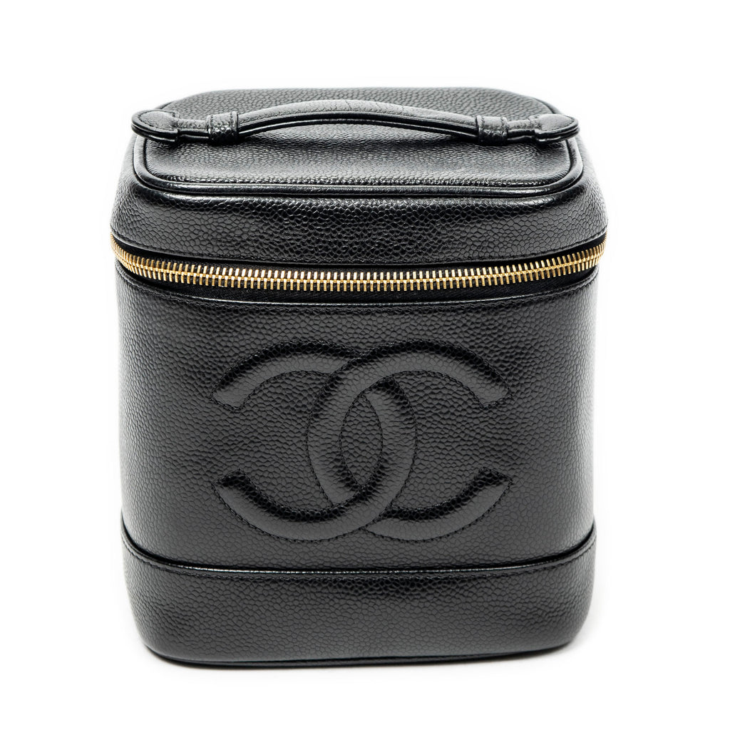 Handbag Timeless Tall Vanity Case Black Caviar Leather