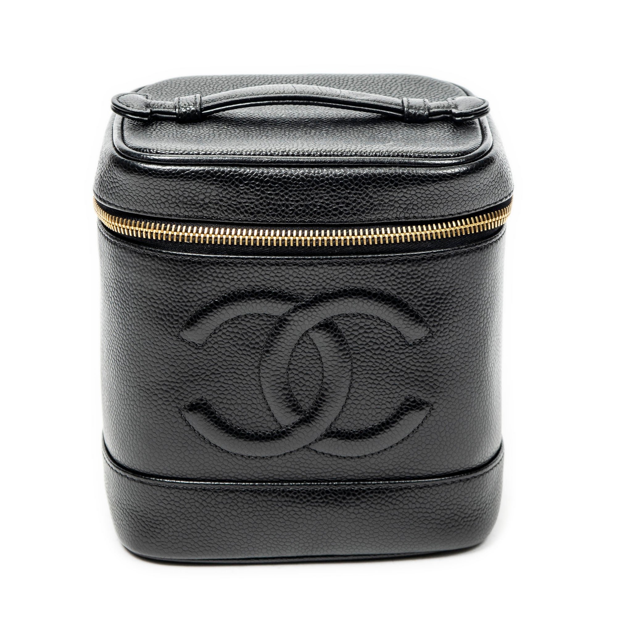 Handbag Timeless Tall Vanity Case Black Caviar Leather