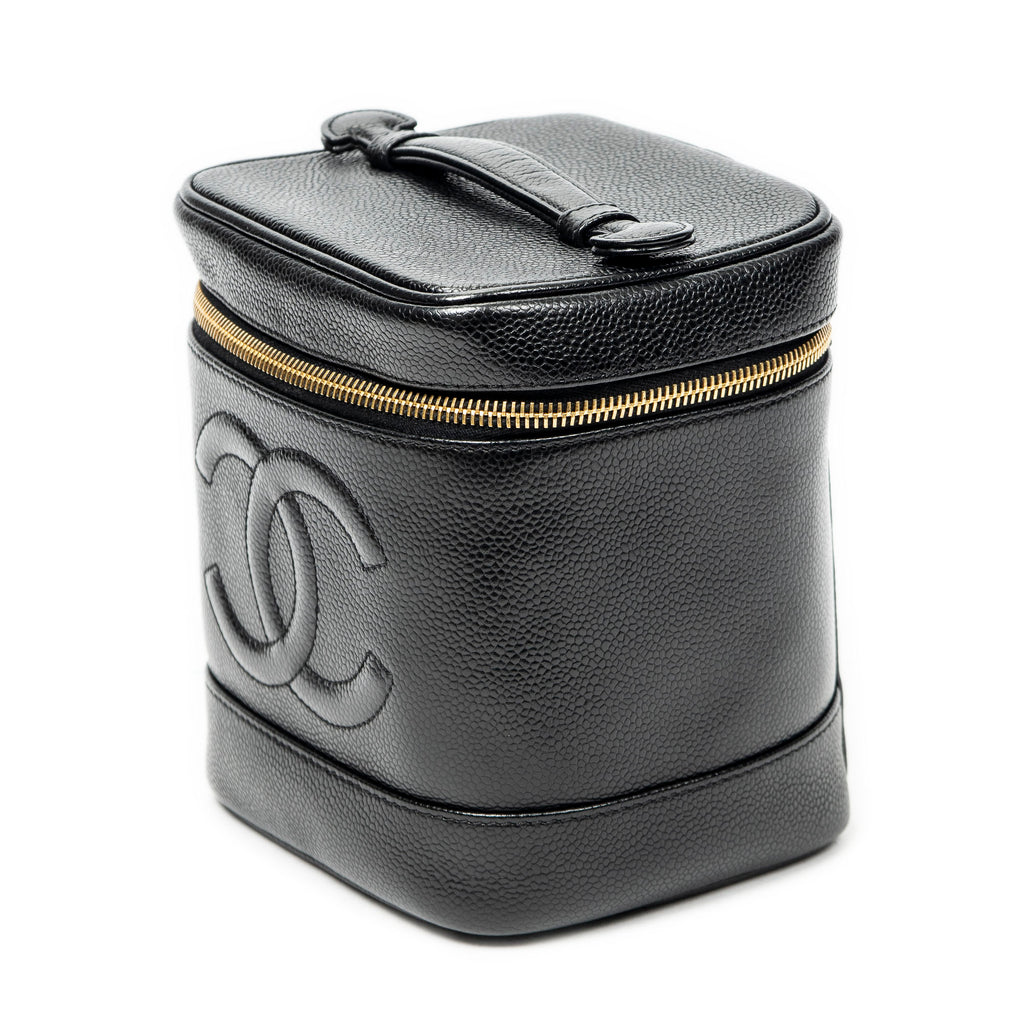 Handbag Timeless Tall Vanity Case Black Caviar Leather